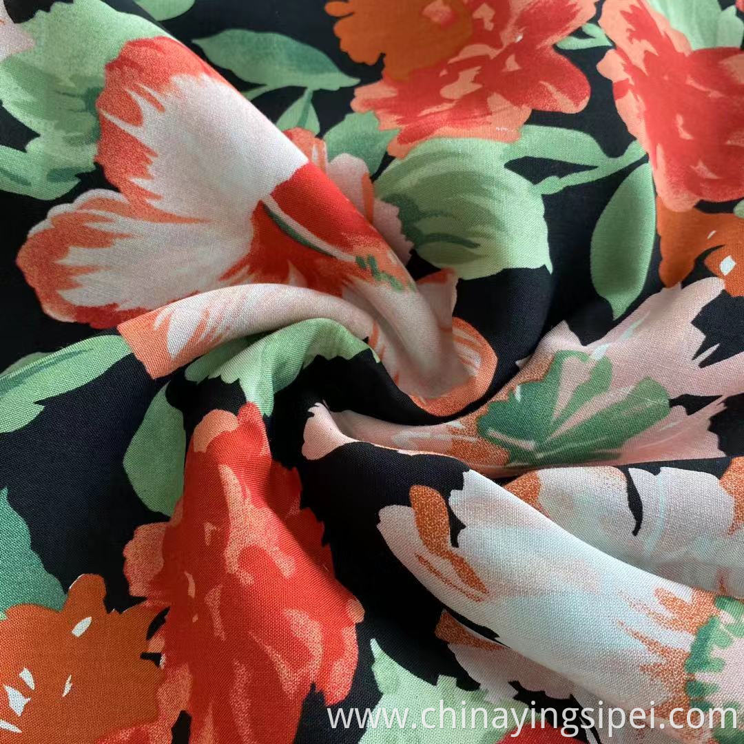 Wholesale Custom 100% Printed Viscose Rayon Fabric,Woven Technics Bright Color Digital Printed Rayon Fabric